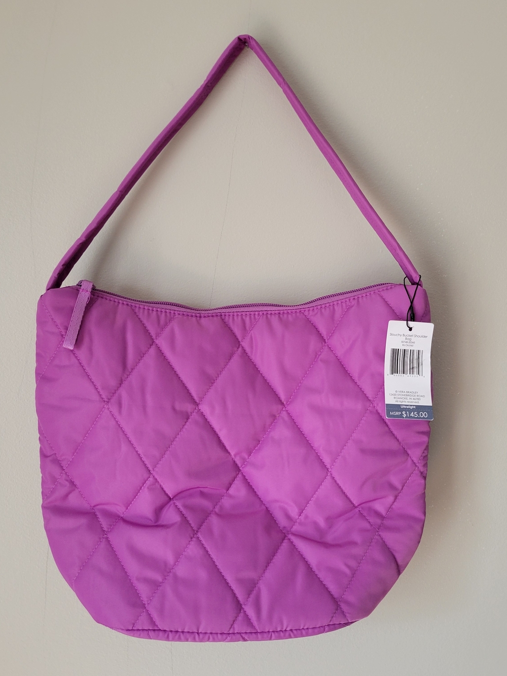 Vera Bradley Quilted Shoulder Bag in Bright Magenta